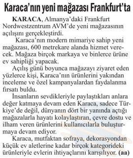 Karaca'nın yeni mağazası Frankfurt'ta