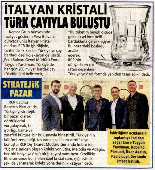 İTALYAN KRİSTALİ TÜRK ÇAYIYLA BULUŞTU