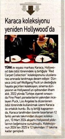 Karaca koleksiyonu yeniden Hollywood'da
